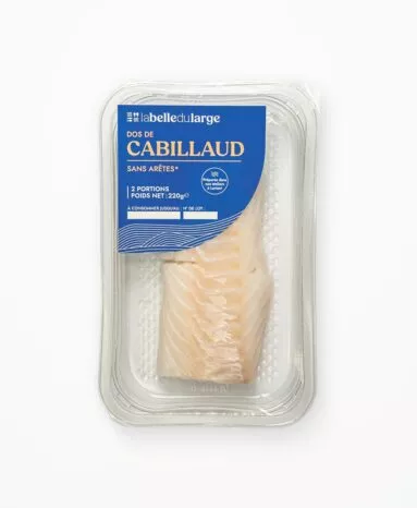 Visuel packaging dos de cabillaud