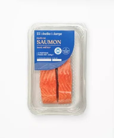 Visuel packaging pavés de saumon